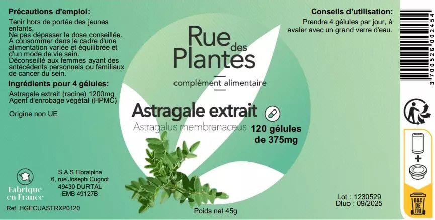 Achat Astragale extrait - Rue Des Plantes