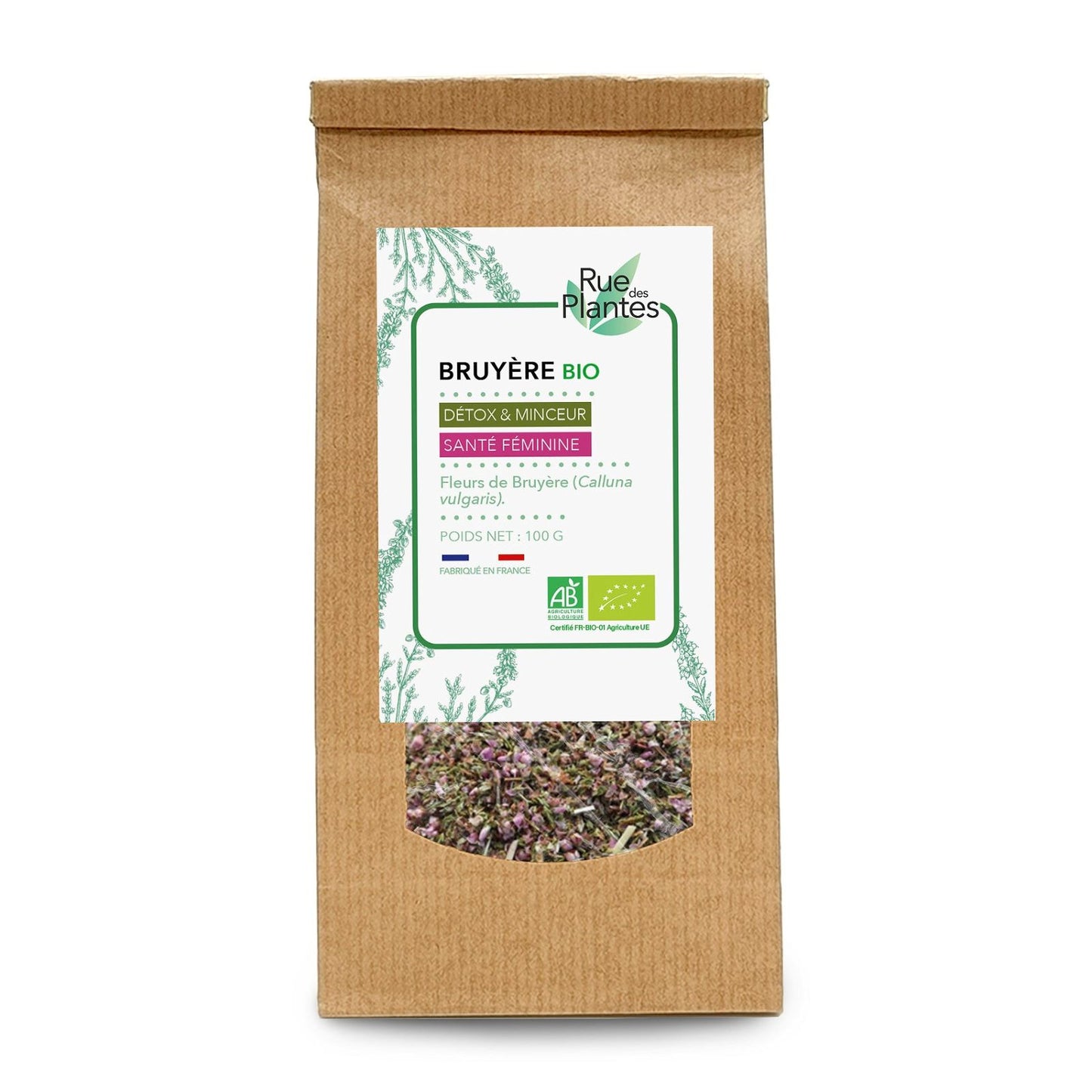 Achat Bruyère BIO sommités fleuries Tisane - Rue Des Plantes