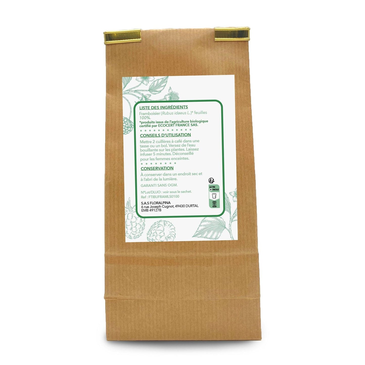 Achat Framboisier feuilles BIO Tisane - Rue Des Plantes