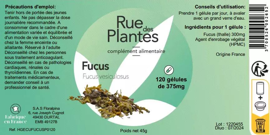 Achat Fucus - Rue Des Plantes