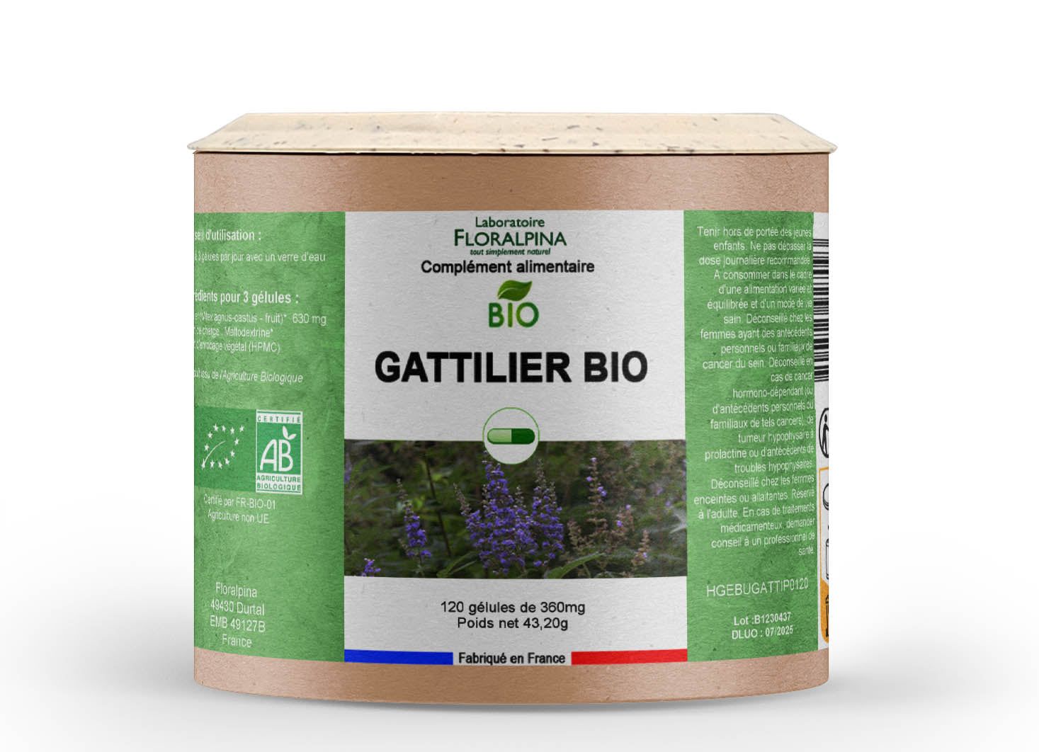 Gattilier bio - Rue Des Plantes