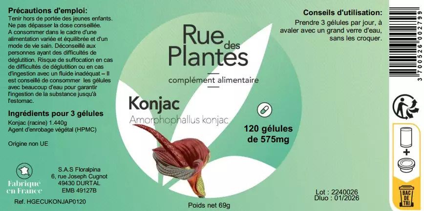 Achat Konjac - Rue Des Plantes