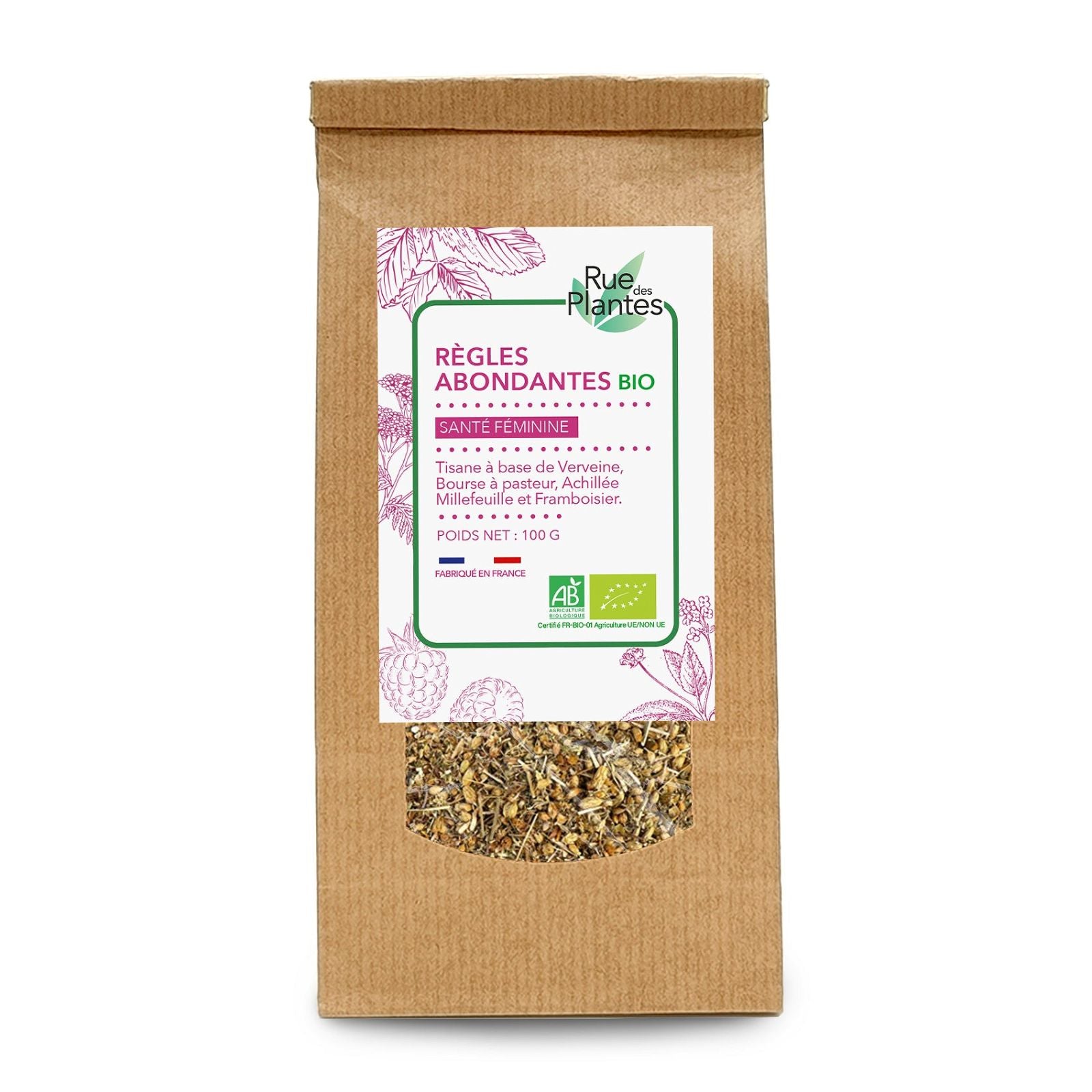 Tisane Règles abondantes bio - Rue Des Plantes