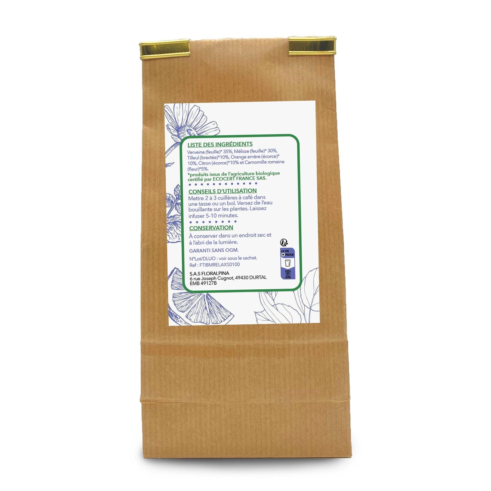 Tisane Relax bio - Rue Des Plantes