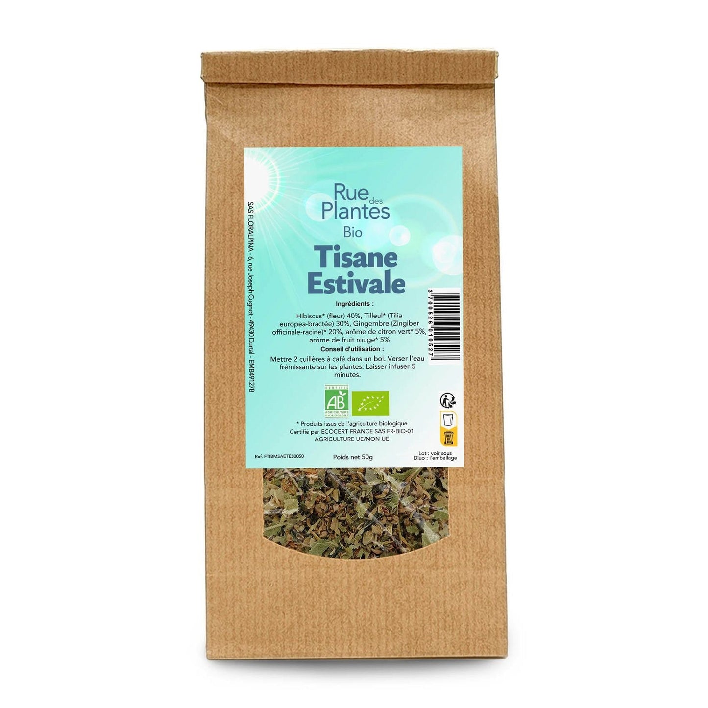 Achat Tisane bio estivale - Rue Des Plantes