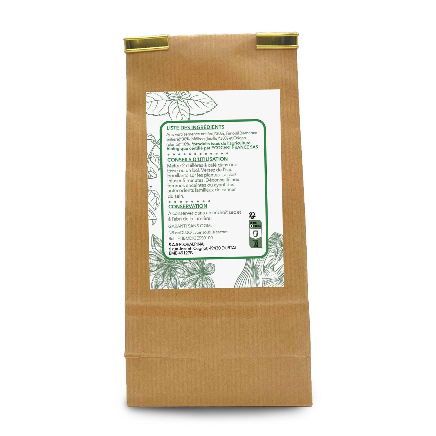 Achat Tisane digestion bio - Rue Des Plantes