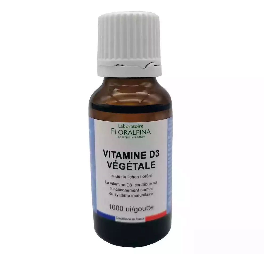 Achat Vitamine D3 Végétale Liquide - 1 000 UI/goutte - Rue Des Plantes